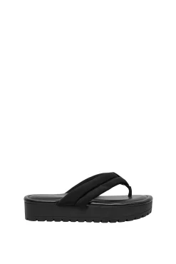 Only Chancletas De Plataforma Negro Outlet