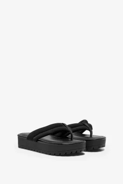 Only Chancletas De Plataforma Negro Outlet