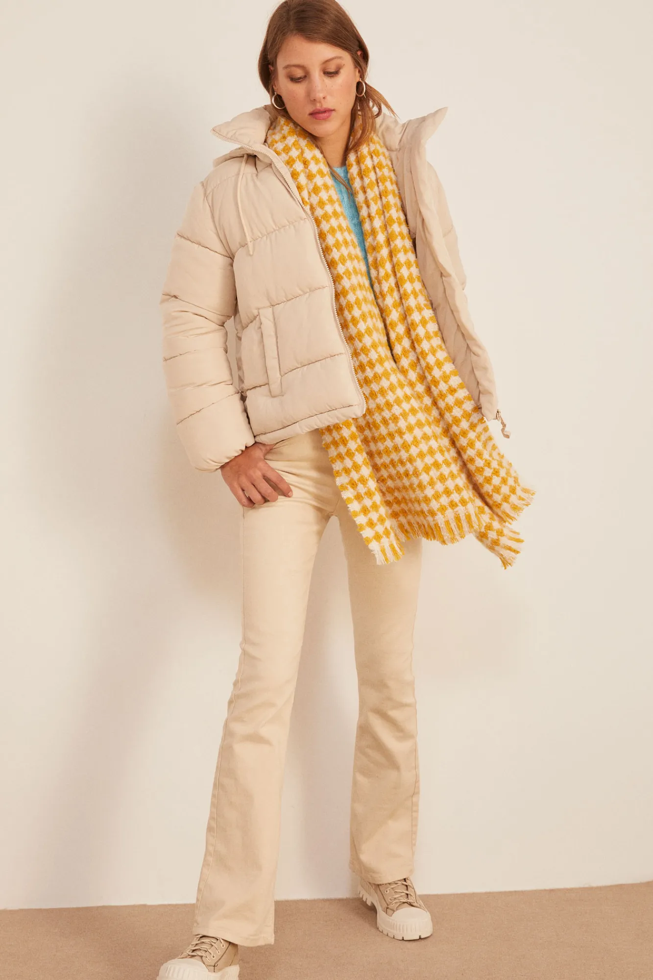 * Chaqueta Acolchada Poliester Reciclado Arena New