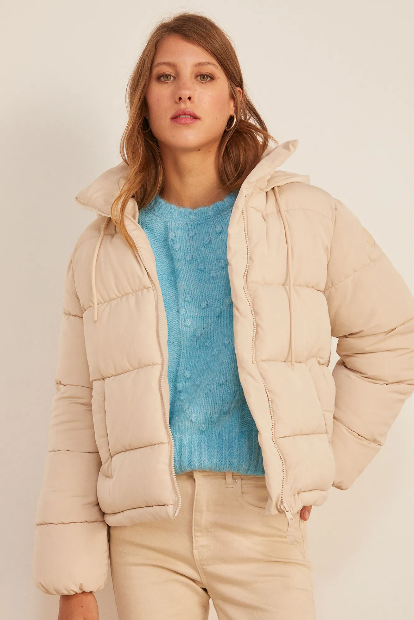 * Chaqueta Acolchada Poliester Reciclado Arena New