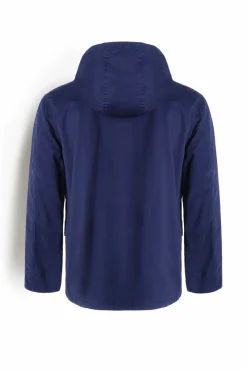 Ooto Chaqueta Con Capucha Algodon Lavado Azul Oscuro