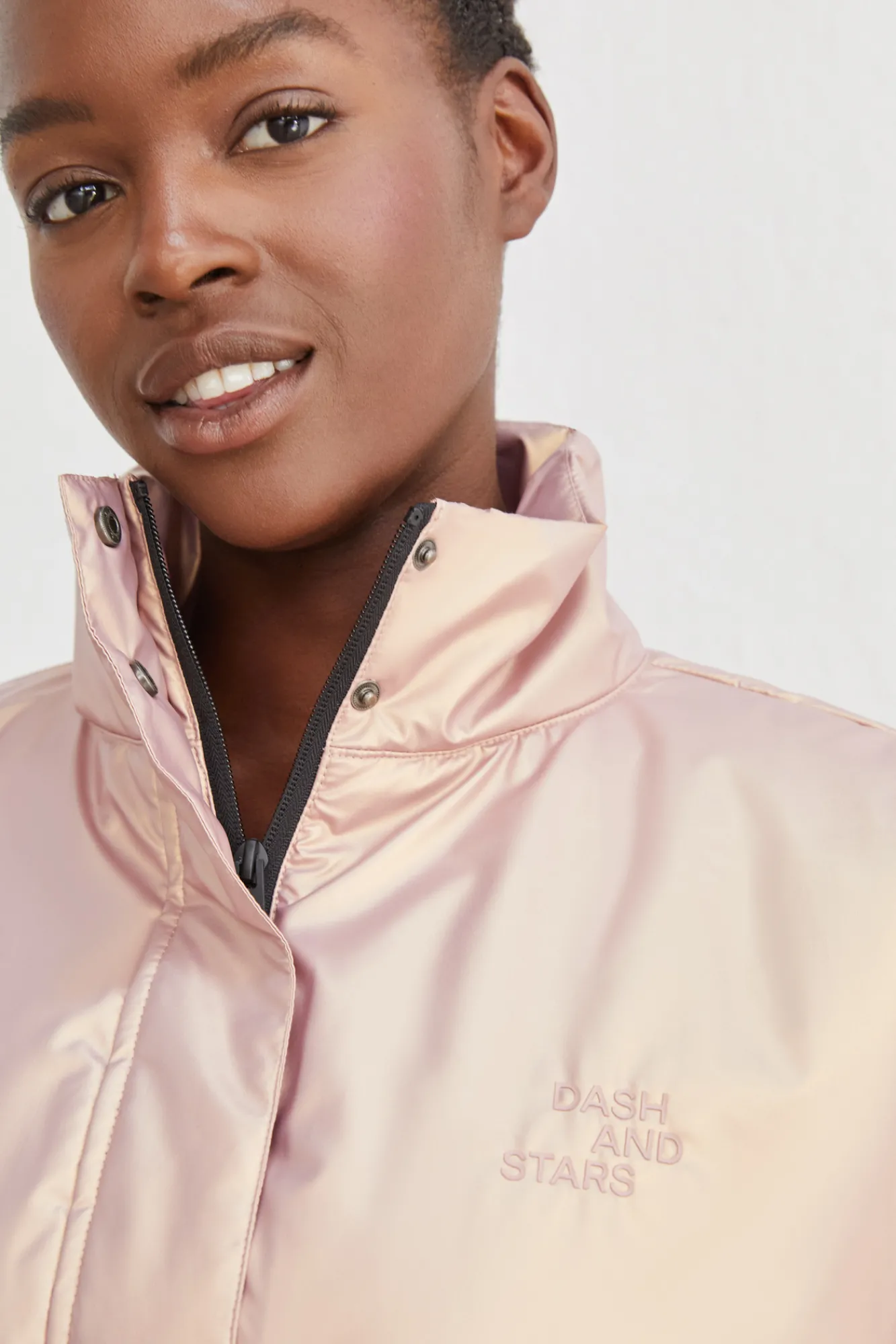 Dash and Stars Chaqueta Cortavientos Impermeable Rosa Discount
