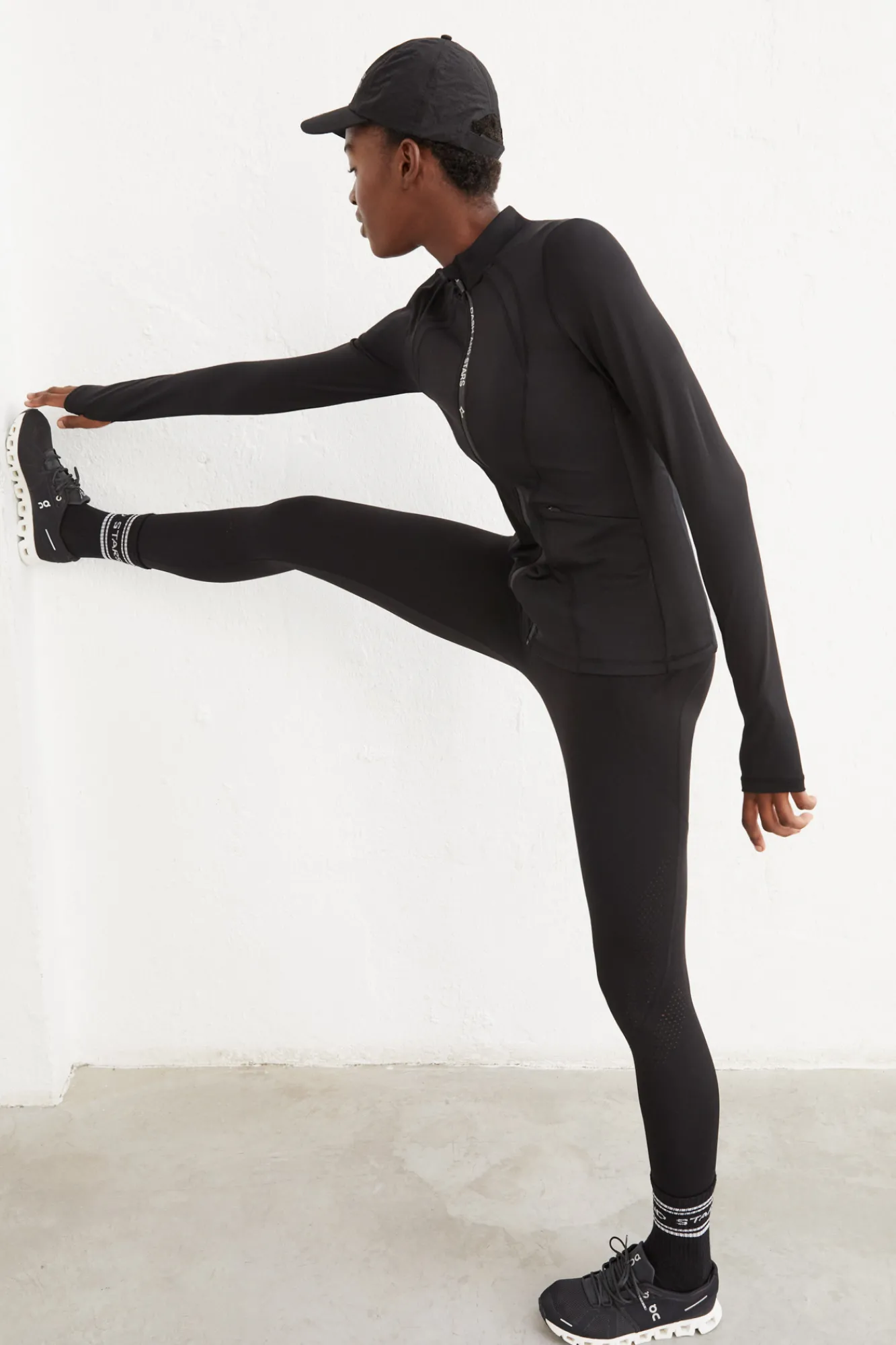 Dash and Stars Chaqueta Running Transpirable Negro Clearance