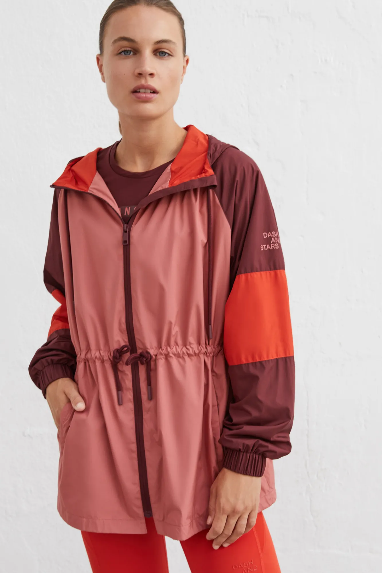 Dash and Stars Chaqueta Tecnica Granate Estampado Discount