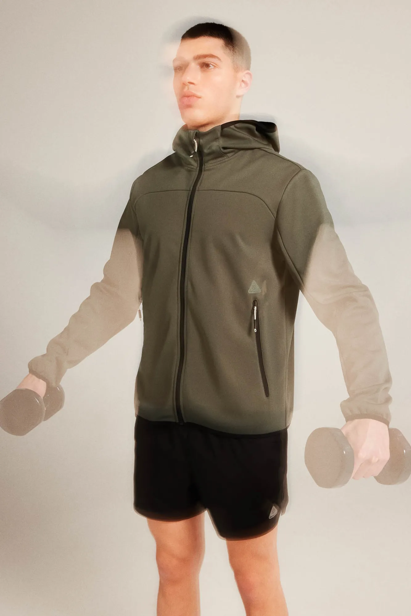 * Chaqueta Tecnica Softshell Kaki Oscuro Discount