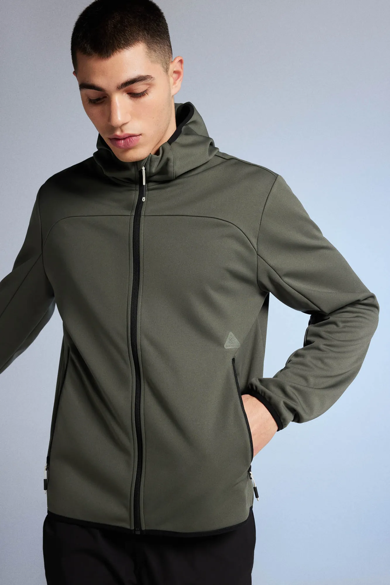 * Chaqueta Tecnica Softshell Kaki Oscuro Discount