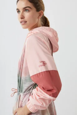 Dash and Stars Chaqueta Tecnica Water-Repellent Estampado Rosa Outlet