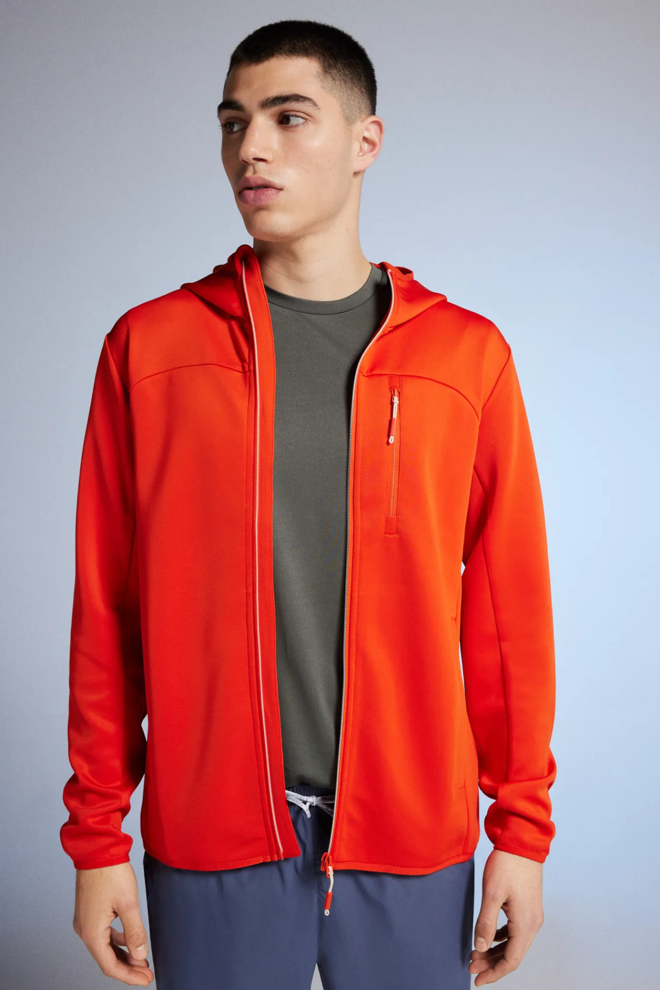 * Chaqueta Tejido Doble Naranja New