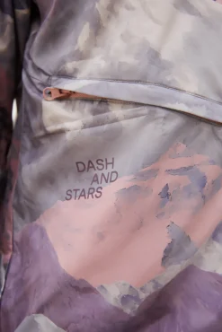 Dash and Stars Chaqueta Water Repellent Reversible Rosa Estampado Hot
