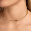 Singularu Choker Line Chain Baño Oro Amarillo Best