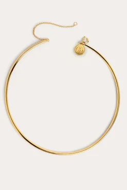 Singularu Choker Line Chain Baño Oro Amarillo Best