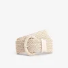 Vilanova Cinturon Ancho Efecto Trenzado Beige Outlet