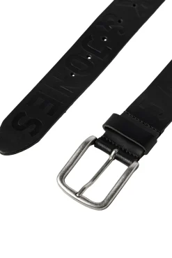 Jack & Jones Cinturon De Piel Negro Sale