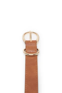 * Cinturon Doble Hebilla Estampado Marron Online