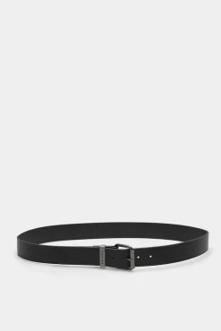 * Cinturon Efecto Piel Basico Negro Clearance
