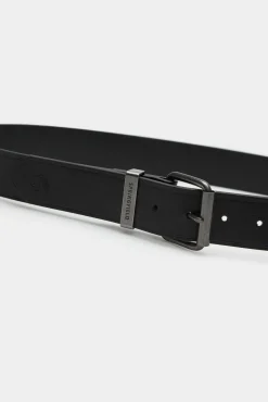 * Cinturon Efecto Piel Basico Negro Clearance