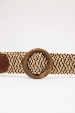 Inside Cinturon Elastico 4Cm Marron Medio Discount