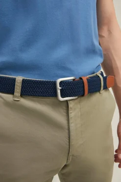 Jack & Jones Cinturon Elastico Y Trenzado Navy Clearance