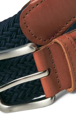 Jack & Jones Cinturon Elastico Y Trenzado Navy Clearance