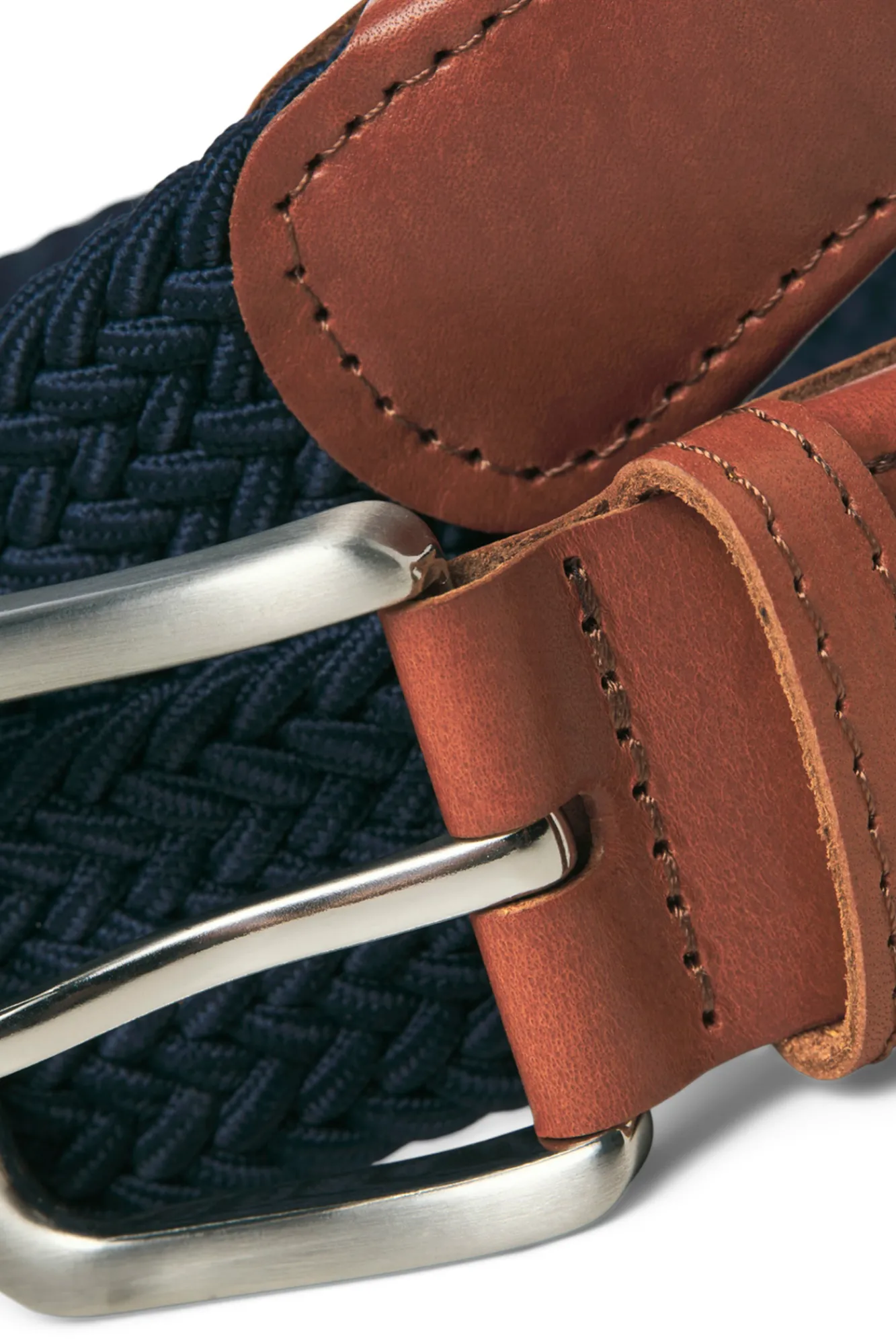 Jack & Jones Cinturon Elastico Y Trenzado Navy Clearance