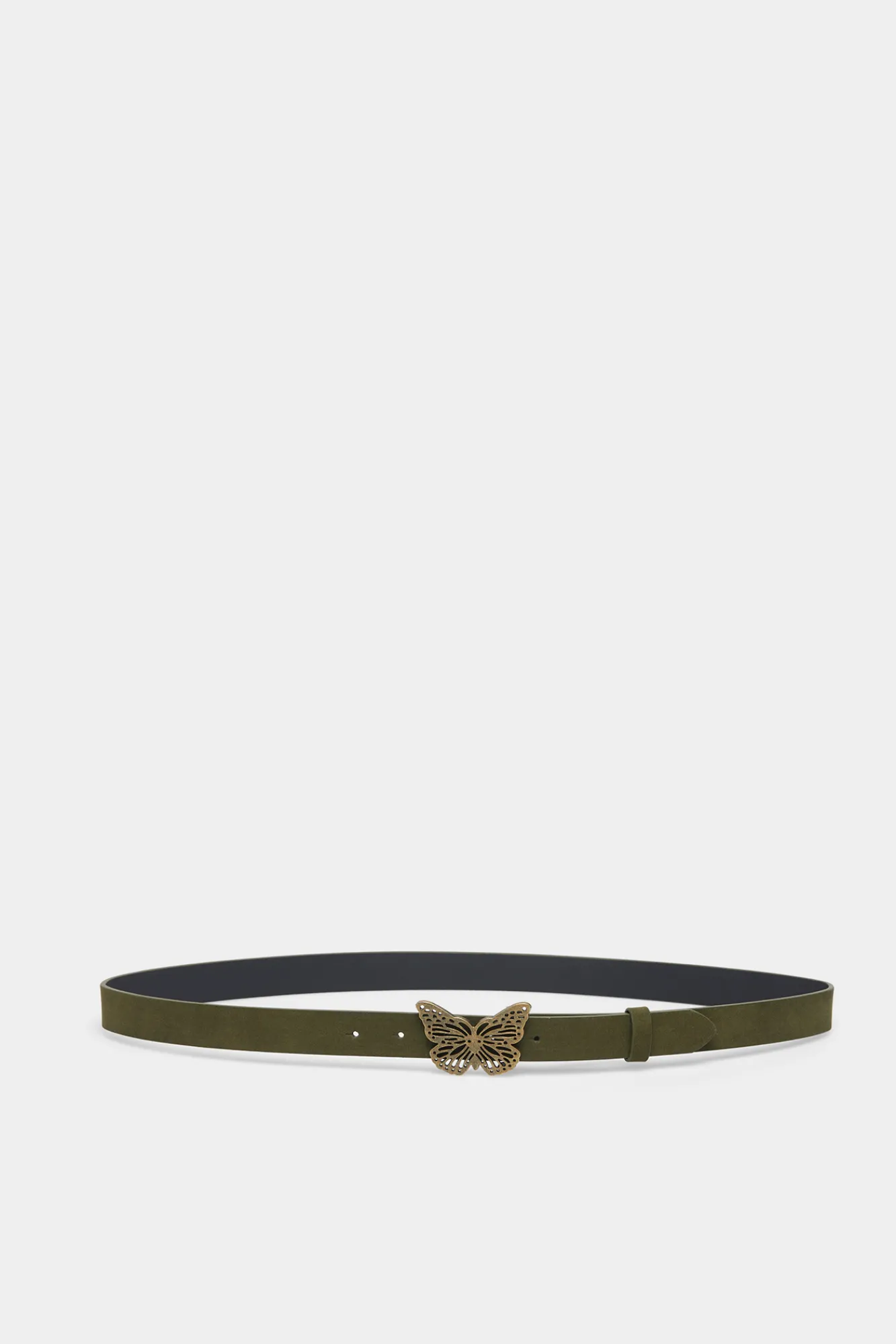 * Cinturon Hebilla Mariposa Kaki Oscuro Clearance