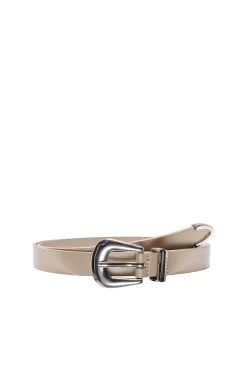 Only Cinturon Hebilla Rectangular Marron Medio Clearance