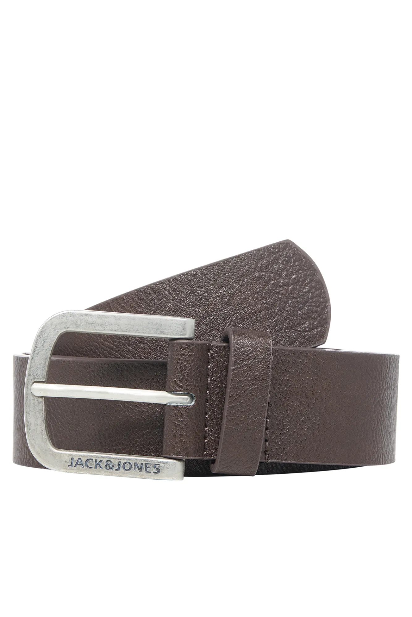 Jack & Jones Cinturon Liso Marron Oscuro Online