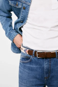 * Cinturon Motivos Etnicos Estampado Fondo Blanco Outlet