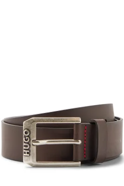 HUGO Cinturon Piel Marron Oscuro Online