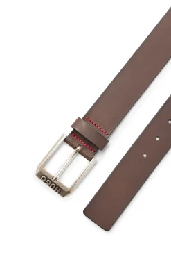 HUGO Cinturon Piel Marron Oscuro Online
