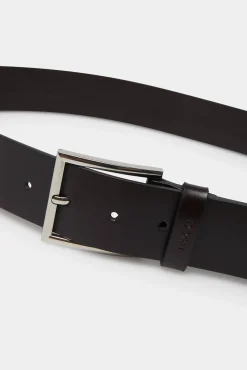HUGO Cinturon Piel Marron Oscuro Outlet