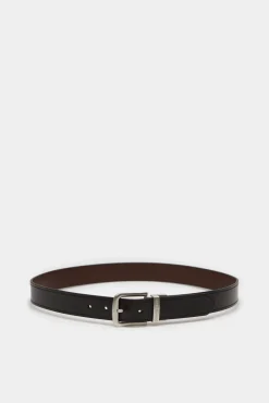 * Cinturon Piel Reversible Negro Sale