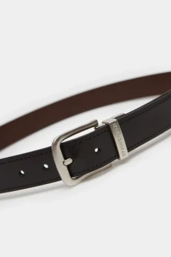 * Cinturon Piel Reversible Negro Sale