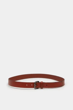 * Cinturon Piel Reversible Slim Tostado Best