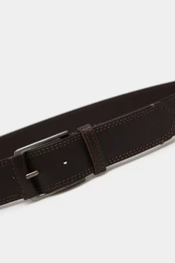 * Cinturon Piel Tejano Marron Oscuro