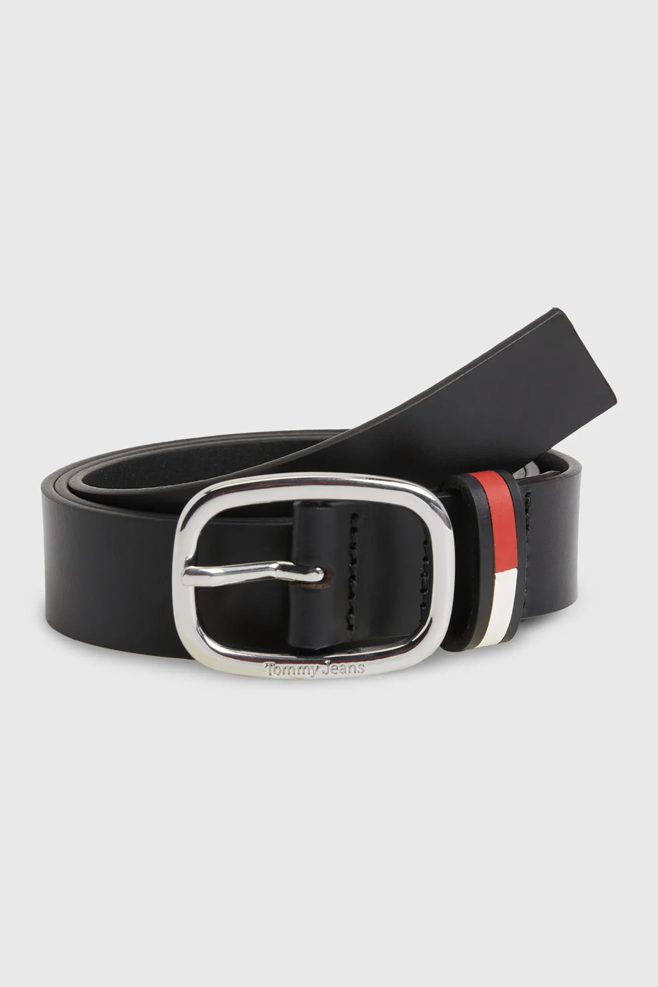 Tommy Jeans Cinturon Piel Mujer Negro Outlet