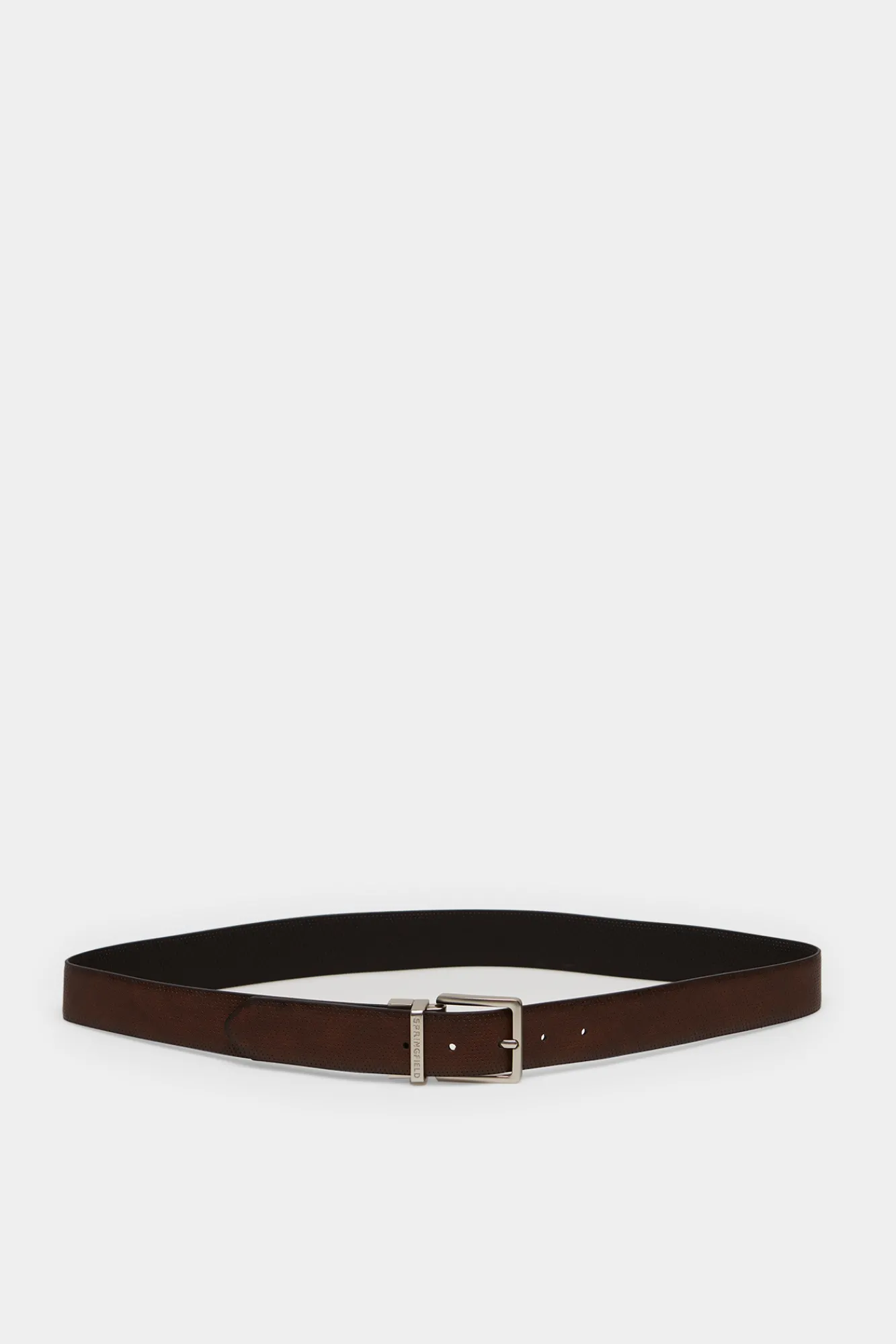 * Cinturon Reversible Microperforado Negro Clearance