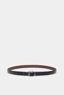 * Cinturon Smart Efecto Piel Reversible Negro Best