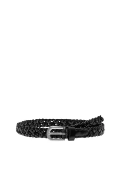 Only Cinturon Trenzado Negro Sale