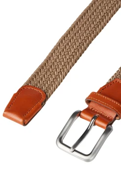 Jack & Jones Cinturon Trenzado Marron Medio Discount
