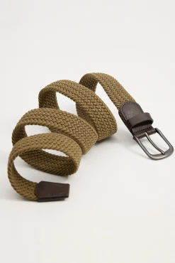 Inside Cinturon Trenzado Elastico Marron Medio Online