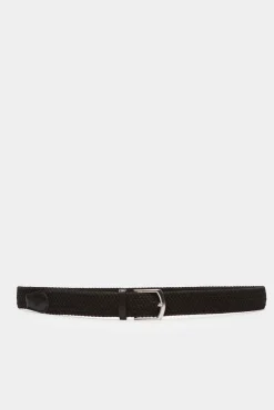 * Cinturon Trenzado Monocolor Negro Outlet