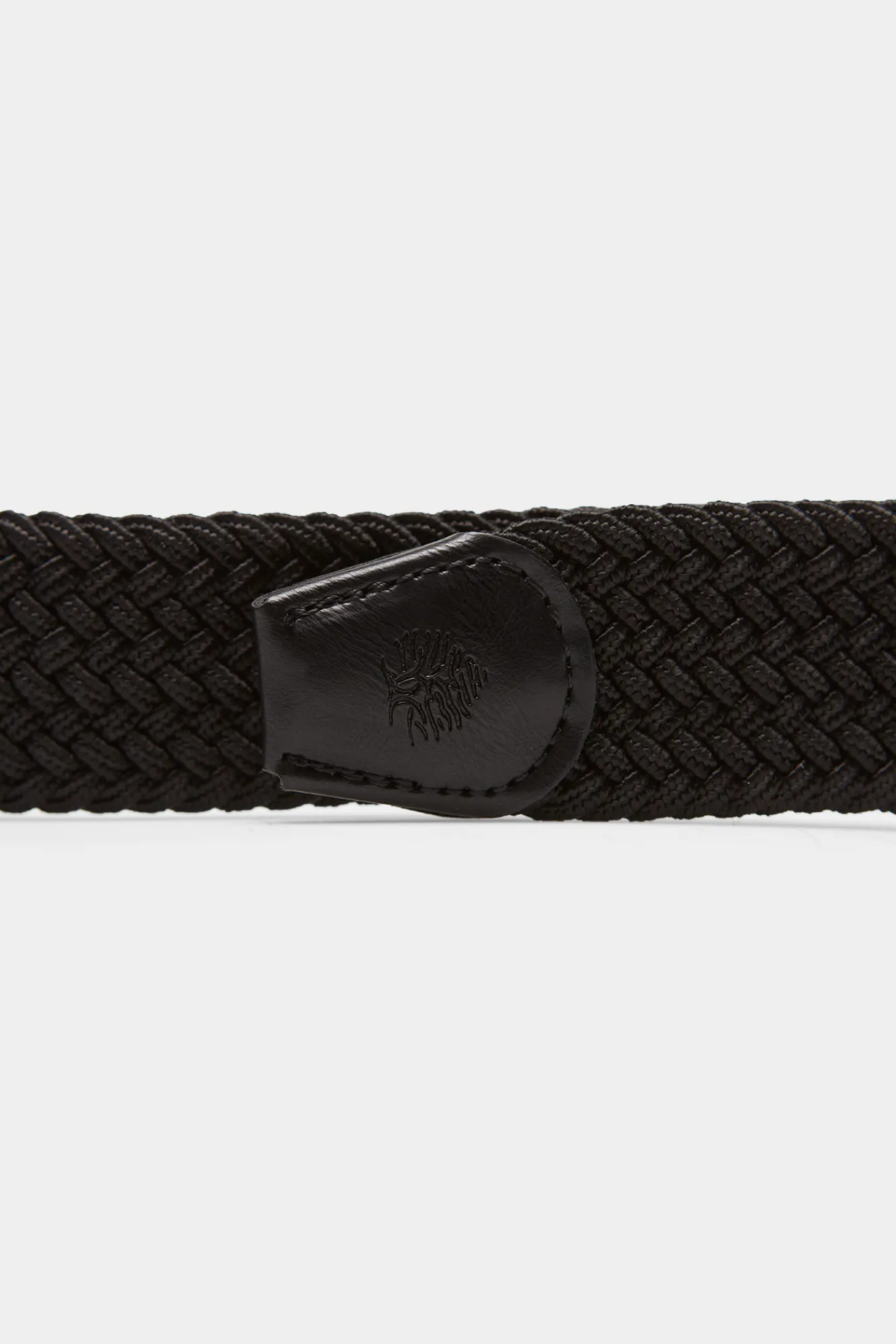* Cinturon Trenzado Monocolor Negro Outlet