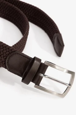 Tiffosi Cinturon Trenzado Sharp Marron Medio Sale
