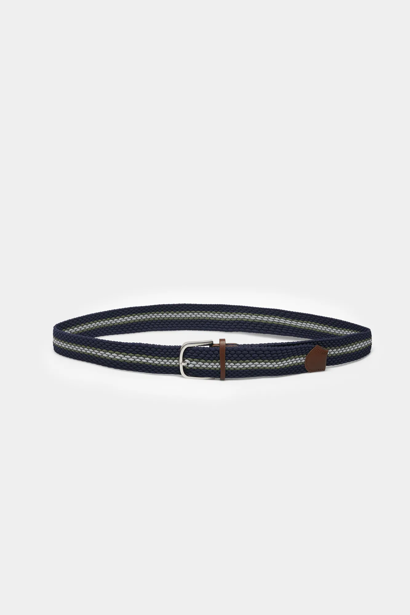 * Cinturon Trenzado Stripes Azul Oscuro Clearance