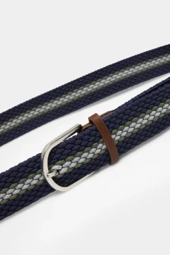 * Cinturon Trenzado Stripes Azul Oscuro Clearance