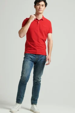 Superdry Classic Pique Polo Rojo Outlet