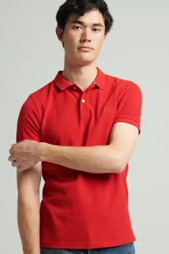 Superdry Classic Pique Polo Rojo Outlet