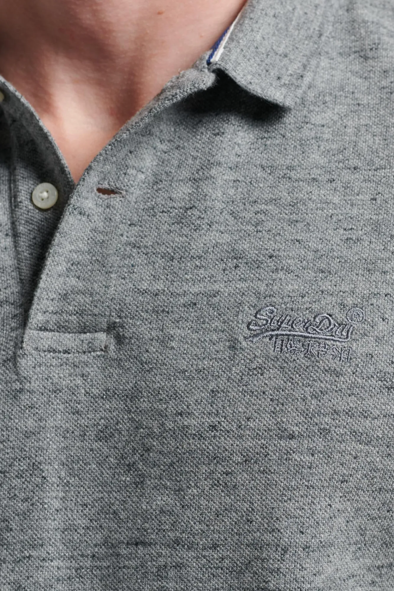Superdry Classic Pique Polo Gris Medio New
