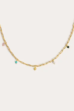Singularu Collar Chic Colors Plata Baño Oro Amarillo